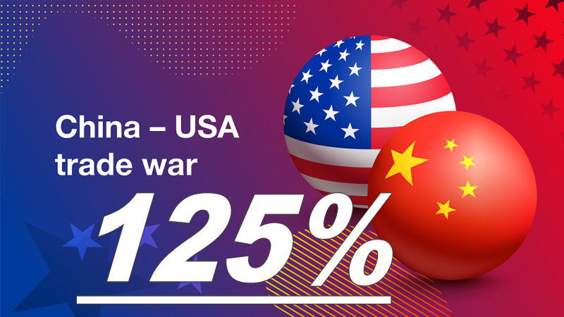 升级！中国将美国的关税上调至125%，并强调关税到此为止，不再理会美方的后续关税上调，因为没有经济意义