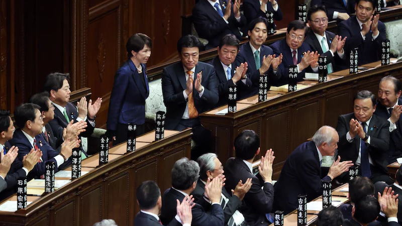 日本在加强与特朗普推动投资前正式批准高市早苗出任首相